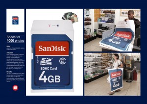 Bolsas gigantes de sandisk