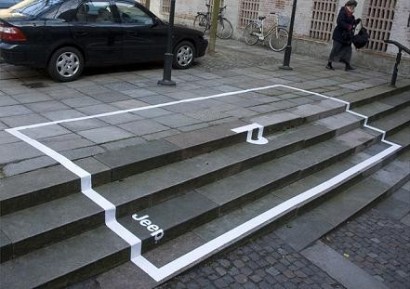 jeeparking2 410x289 Street Marketing para Jeep